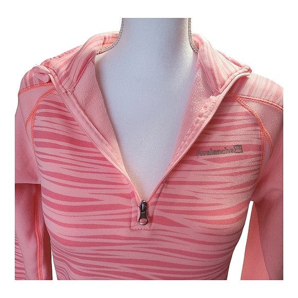 Avalanche Women's Mogul 1/4 Zip Pullover, Sunkist Coral Print, Size Medium, M - Picture 2 of 14